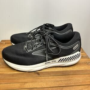 Brooks Ariel GTS 23 1203901B090 Women Sz 9.5 Black White Running Shoes Sneakers